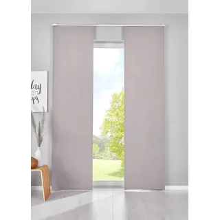 Gardinenbox 2er Set Verdunkelung Schiebegardinen »Newyork« HxB 145x60 cm Grau Flächenvorhänge Paneelwagen Blickdicht Thermo-Schiebevorhang, 202020680-2