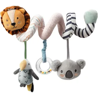 Nuby - Animal Adventure Spirale - Kinderwagenkette -Spiralspielzeug - Buggy-Spielzeug - Kinderwagen Spielzeug zum Fühlen und Greifen - 0+ Monate