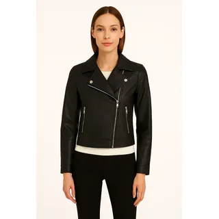ONLY Lederimitatjacke »ONLSABINE FAUX LEATHER BIKER OTW«, schwarz