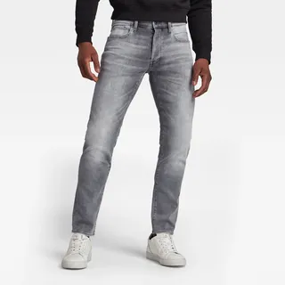 G-Star Herren. Jeans 3301 Slim grau (31/32), Lässig, Baumwolle, Denim