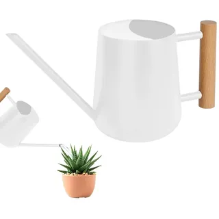 OFFCUP Mini-Gießkanne 35 oz/1 l Edelstahl, langes Auslaufstück, Innen- und Außenbereich, Sukkulenten, Blumen (weiß)