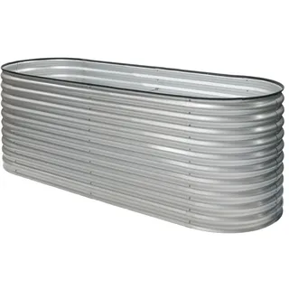 Westmann Hochbeet Oval 240 x 80 x 82 cm Silber