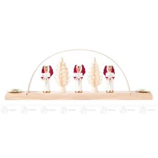 Schwibbogen mit Engeln, für Kerzen d=10mm BxHxT 25 cmx8,5 cmx3 cm NEU Erzgebirge
