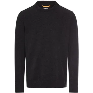 Strickpullover CAMEL ACTIVE, Herren, Gr. L, asphalt, Strick, Obermaterial: 100% Polyester, meliert, normal hüftbedeckend, Rundhals, Flachstrickbündchen, Pullover Strickpullover, mit Rundhalsausschnitt