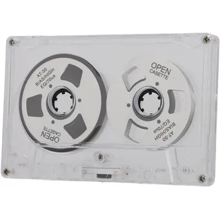Blanko-Kassettenband von Rolle zu Rolle, Doppelseitiges Metall-Audiokassettenband mit Transparenter Box, 50 Minuten Aufnahmezeit, Ideal für Musikaufnahmen (-2214240058514)