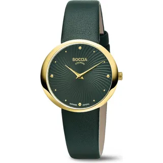 BOCCIA Damenuhr Trend dunkelgrün 3364-04 - Gold