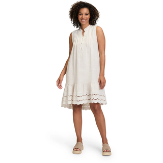 Bodykleid CARTOON "Casual-Kleid mit Stickerei", Damen, Gr. 36, EURO, beige (cream), 100% Leinen LI., Kleider Bodykleid