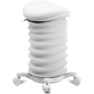 Topstar Sitness 4D mit Rollen - AGR-Zertifiziert Dynamischer Sitzhocker Papyrus - Weiss, ergonomischer Bürohocker - höhenverstellbar - stärkt den Rücken - entlastet die Bandscheiben