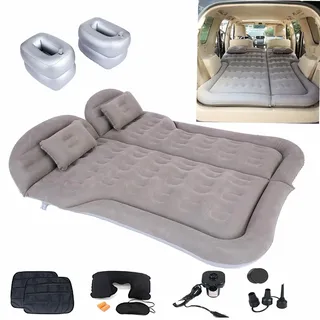 Icelus Auto Matratze SUV Luftmatratze with Luftpumpe 175 * 130 * 15 cm Aufblasbare Camping Kombi Luftbett für Auto Rücksitz Dickere Kofferraum Matratze Bett für Camping Outdoor Traveling