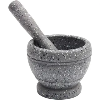 Mörser mit Stößel aus Kunststoff, Hibucuo Mörser und Pistill set, leicht zu reinigen Knoblauchschleifwerkzeug Küchenwerkzeug Lebensmittel, Extruder Knoblauchpresse Küchenmörser 11 cm