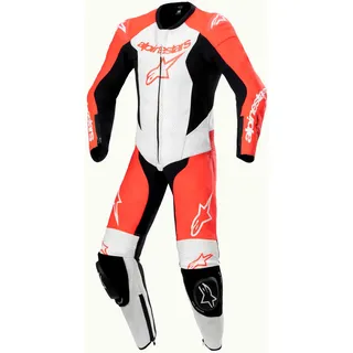 Alpinestars Gp Plus V2, Lederkombi 1tlg. Kinder - Neon-Rot/Weiß/Schwarz - 140