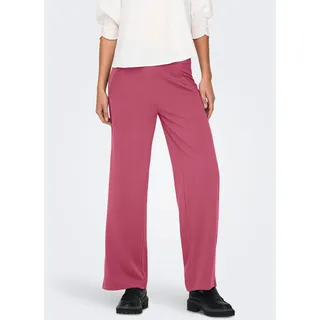 Schlupfhose JDY "JDYLOUISVILLE CATIA WIDE PANT JRS NOOS", Damen, Gr. XL (42), Länge 30, pink (malaga), Jersey, Obermaterial: 95% Polyester, 5% Elasthan, unifarben, relaxed fit lang, Hosen Schlupfhose, Materialmix