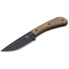 Böker Plus® Little Rok - feststehendes Survival Messer mit Kydex-Scheide - Outdoor-Messer mit schwarzer Klinge - Bushcraft-Messer mit Micarta Griff