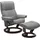 Relaxsessel Mayfair Leder 79 x 101 x 73 cm Grau mit Hocker