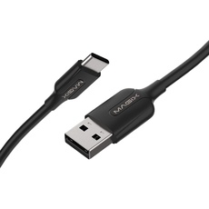 Magix USB C Ladekabel 3A TPE-Ummantelung, Schnelllade-QC 3.0, sehr Beständig, Datenübertragung 480 Mbit / s USB-A 2.0 zu USB-C, für USB-Typ C Geräte (schwarz) (100 cm)