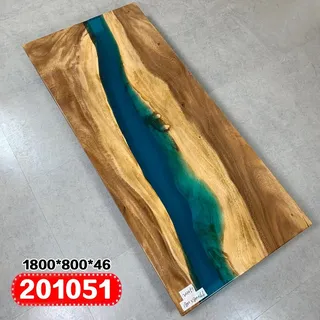 Moderne Tische Esstisch Design Tisch Harz Meer Fluss Möbel 180x80 Epoxid Ozean - Braun