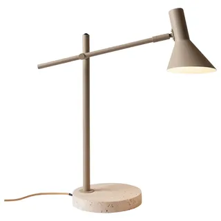 It's about Romi Tischleuchte , Sandfarben , Metall, Stein , rund , 18x59x44 cm , Europäischer Sicherheitsstandard , mit Schalter , Lampen & Leuchten, Innenbeleuchtung, Tischlampen, Tischlampen