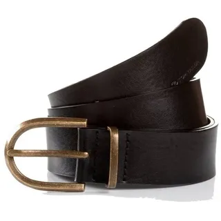 Tom Tailor Ledergürtel mit Dornschließe, Black, 80