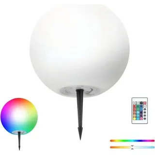 Solar LED GARTENKUGEL 30cm 3000K+RGB Gartenlampe Kobi