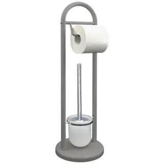 Sadena Wc-Bürstenkombination , Weiß , Metall , 63 cm , Bürstenkopf abnehmbar, Bürstenkopf austauschbar, Papierhalter , Badaccessoires, Wc Zubehör