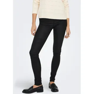 ONLY Lederimitathose »ONLANNE K MID WAIST COATED PNT NOOS«, schwarz
