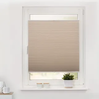 Wabenplissee LICHTBLICK ORIGINAL "Thermo-Plissee Klemmfix ohne Bohren, Verdunkelung, verspannt" Gr. 15, beige (creme, weiß, weiß), B:80cm H:210cm, Plissees, Wabenplissee, energiesparend, Thermo-beschichtet, Topseller