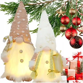 Weihnachtswichtel LED Batteriebetriebene Weihnachtsdekoration 2 Stück