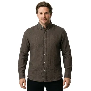 Sea Ranch Hyeres Langarmhemd - Brown Melange - M