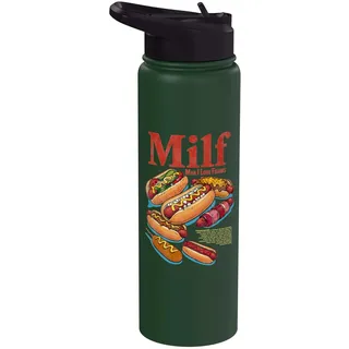 Hotdog MILF Man I Love Franks Lustiger Glizzy Lover Hot Dog Stainless Steel Insulated Water Bottle