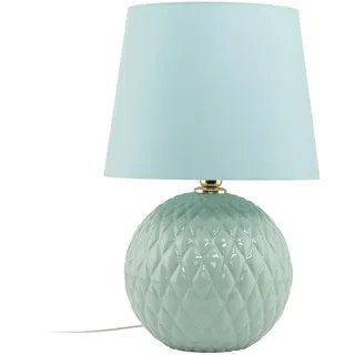 Nachttischlampe Glas Stoff Ø 39 cm 60 cm Mint Grün E27 DOLORES