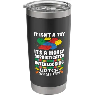 Es ist kein Spielzeug, es ist ein ineinandergreifendes Ziegelsystem. Lustiger Stein Doppelwandiger Edelstahl-Thermobecher