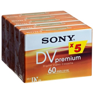 Sony 5er-Pack MiniDV Premium Tape - 60 min - Audio/Video Tape (6,35 mm)