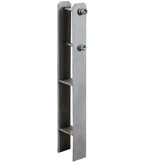 Weka H-Pfostenanker Set 4 Stück Silber
