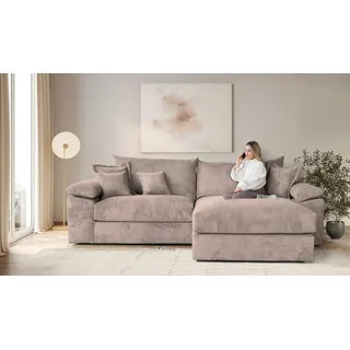 OTTO home Eckcouch Cord 3-Sitzer Taupe