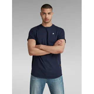 G-Star Lash Ribbed Kurzarm-T-Shirt Sartho Blue II XL