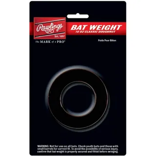 Rawlings Unisex-Erwachsene 16 oz. Doughnut-Style Bat Weight Gewicht: 473 g, schwarz, OS