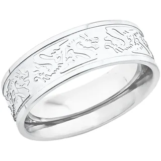 Fingerring AMOR "9834310, 9834327, 9834358, 9834365, 9834389" Gr. 19, silber (edelstahlfarben), Fingerringe, Herren, 19, Edelstahl, 7mm, Fingerring