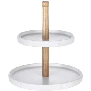 Schöner Wohnen SCHÖNER WOHNEN-Kollektion Etagere "Refia", Etagere, mit elegantem Zylinderdesign und Holzakzenten,