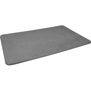 Cornat Badematte 80 x 50 x 1 cm - Aus Kieselgur - Nachhaltiges & festes Naturmaterial - Wasserabsorbierend & schnell trocknend - Antibakteriell & hautfreundlich - grau/Badvorleger / KGPLG8050