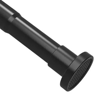 Duschvorhangstange Schwarze ohne Bohren, Ausziehbar Teleskopstange 73-224cm für Duschkabine, Badezimmer, Fenster, Shower Curtain Rod