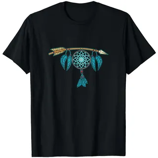 Traumfänger Pfeil Federschmuck Indianer Schmuck T-Shirt