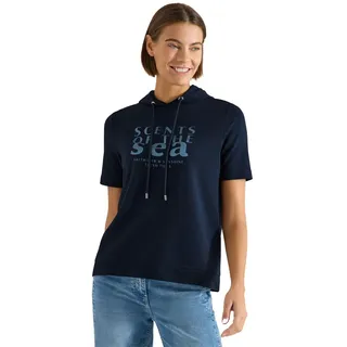Kurzarm Shirt mit Kapuze und Wording