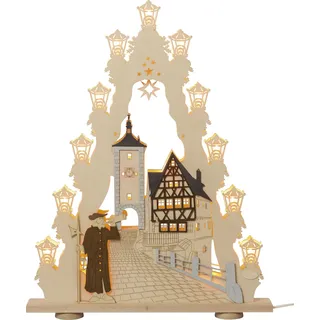 LED Lichterspitze 15 flg "rothenburg ob der tauber" 52,0 x 67,0 X 6,0 cm NEU