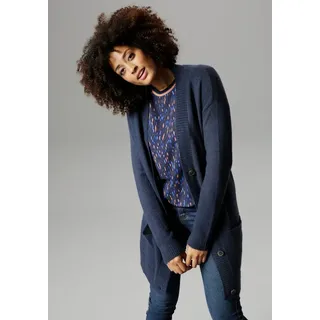 Aniston SELECTED Longstrickjacke Blau 46