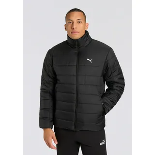 Winterjacke PUMA "ESS PADDED JACKET", Herren, Gr. S, schwarz (puma schwarz), Taft, Obermaterial: 100% Polyester, unifarben, regular fit normal, Jacken Winterjacke, sportlicher Stil, mit Reißverschluss, mit Eingrifftaschen