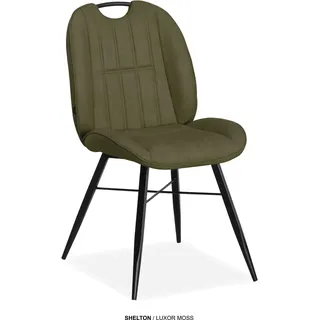 omg design Esszimmerstuhl Shelton Polyester schwarz 2er Set