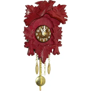 Trenkle Kuckulino 2015 PQ rot Schwarzwalduhr mit Quarzwerk und Kuckuckruf - Rot