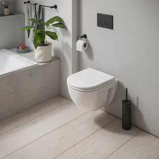 Duravit D-Code Wand-WC Compact mit WC-Sitz Weiß Hochglanz