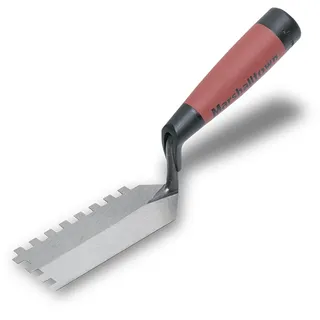 Marshalltown eckig gezahnte Randkelle mit 6x6x6 mm und Durasoft Griff, schmale Kelle für Enge Stellen, Maße: 127x51 mm