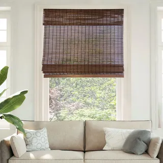 CHICOLOGY Bambus-Romblenden – Kundenfavorit-Lichtfilterrollos für Fenster, Premium-Qualität, ideal für Zuhause, Büffelbraun, 78,9 cm B x 162,2 cm H